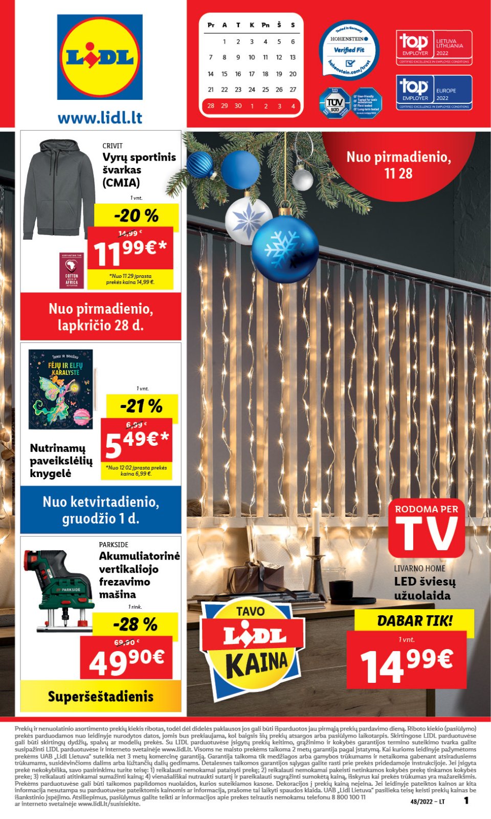 Lidl 'NE MAISTO PREKIŲ PASIŪLYMAI' 1 puslapis