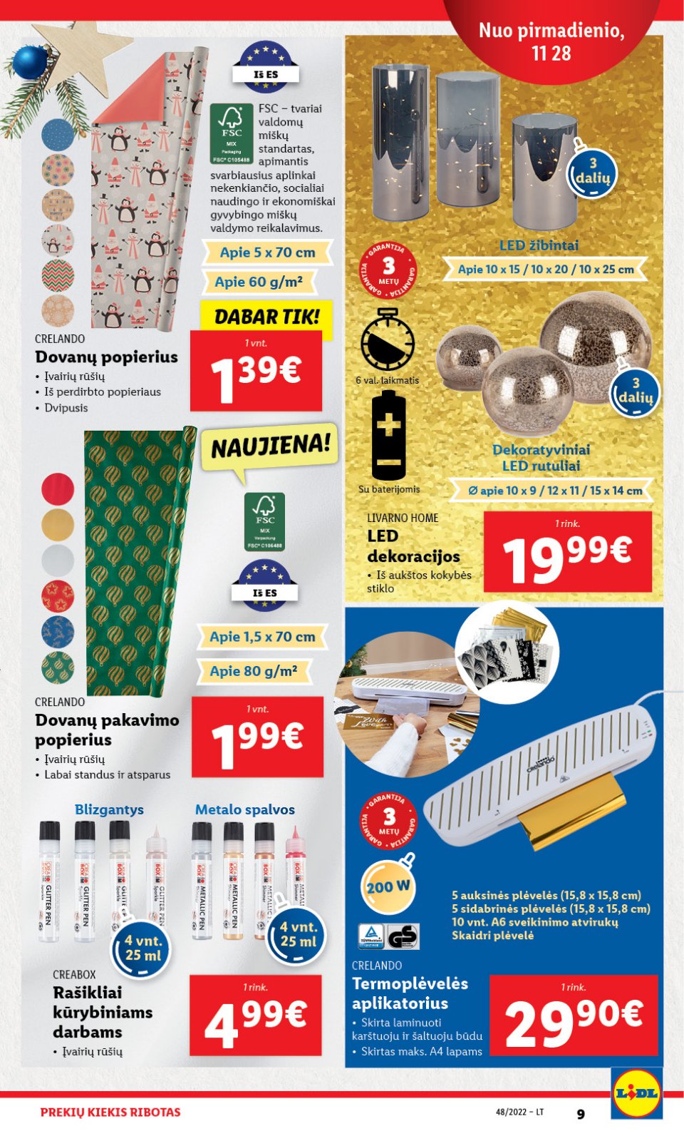Lidl 'NE MAISTO PREKIŲ PASIŪLYMAI' 9 puslapis