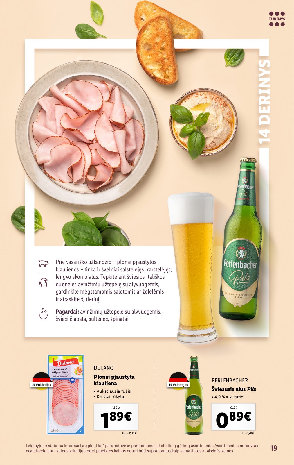 Lidl 'Suderintų skonių akimirkoms' 19 puslapis