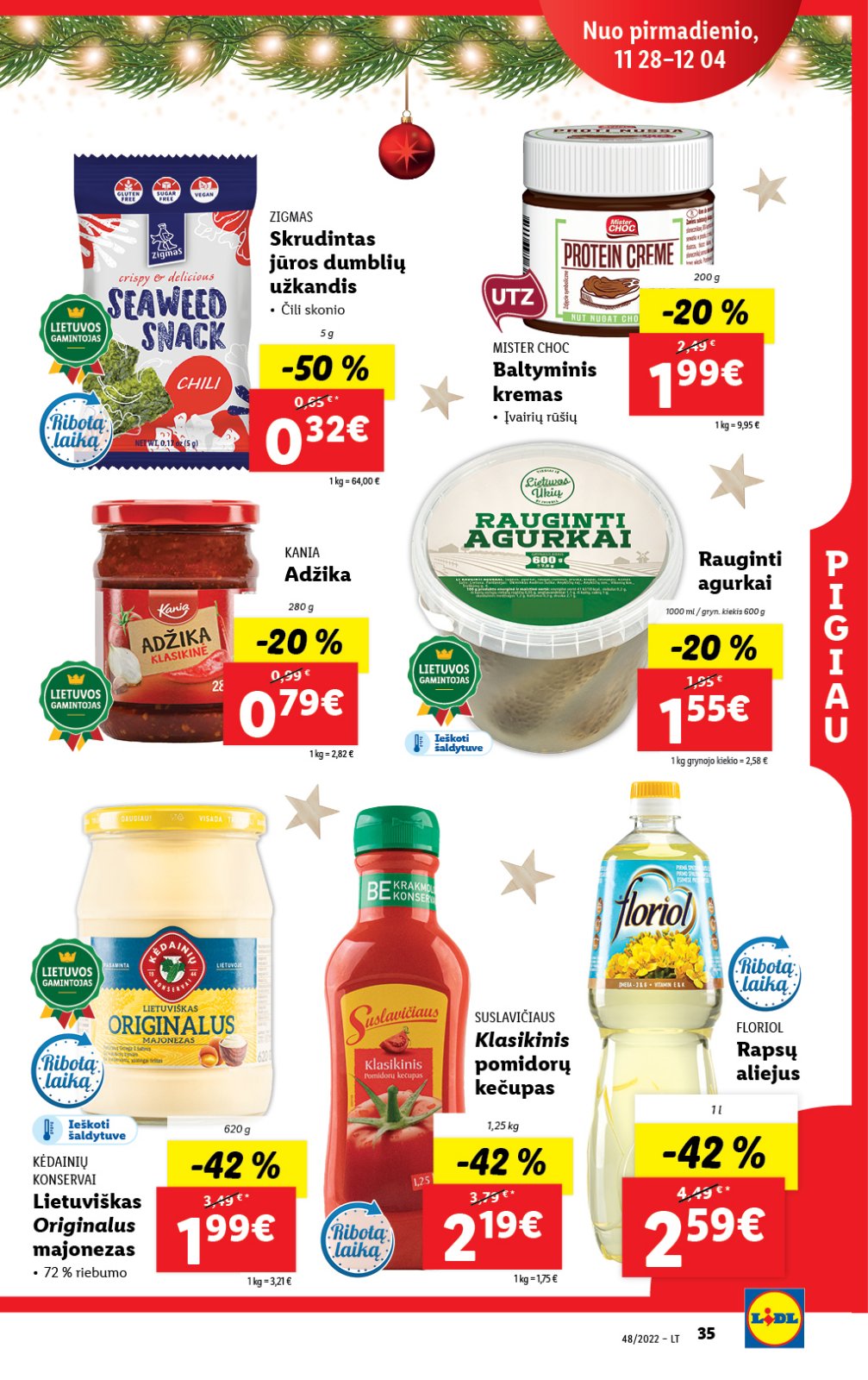 Lidl 'MAISTO PREKIŲ PASIŪLYMAI' 35 puslapis
