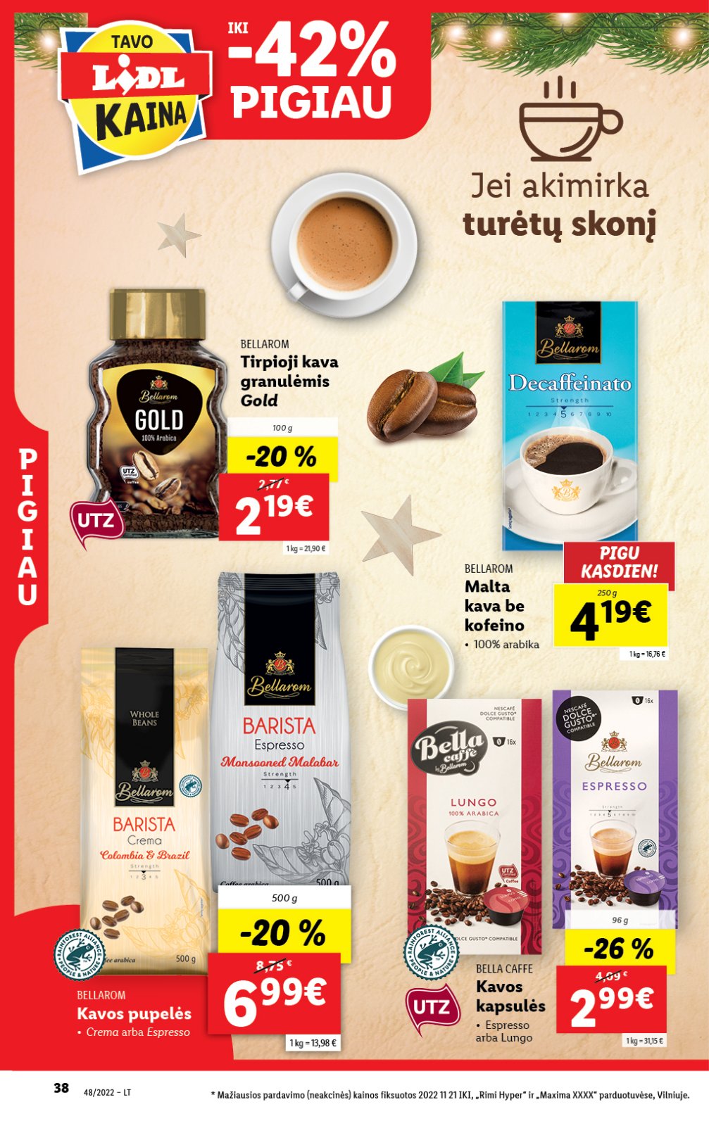 Lidl 'MAISTO PREKIŲ PASIŪLYMAI' 38 puslapis