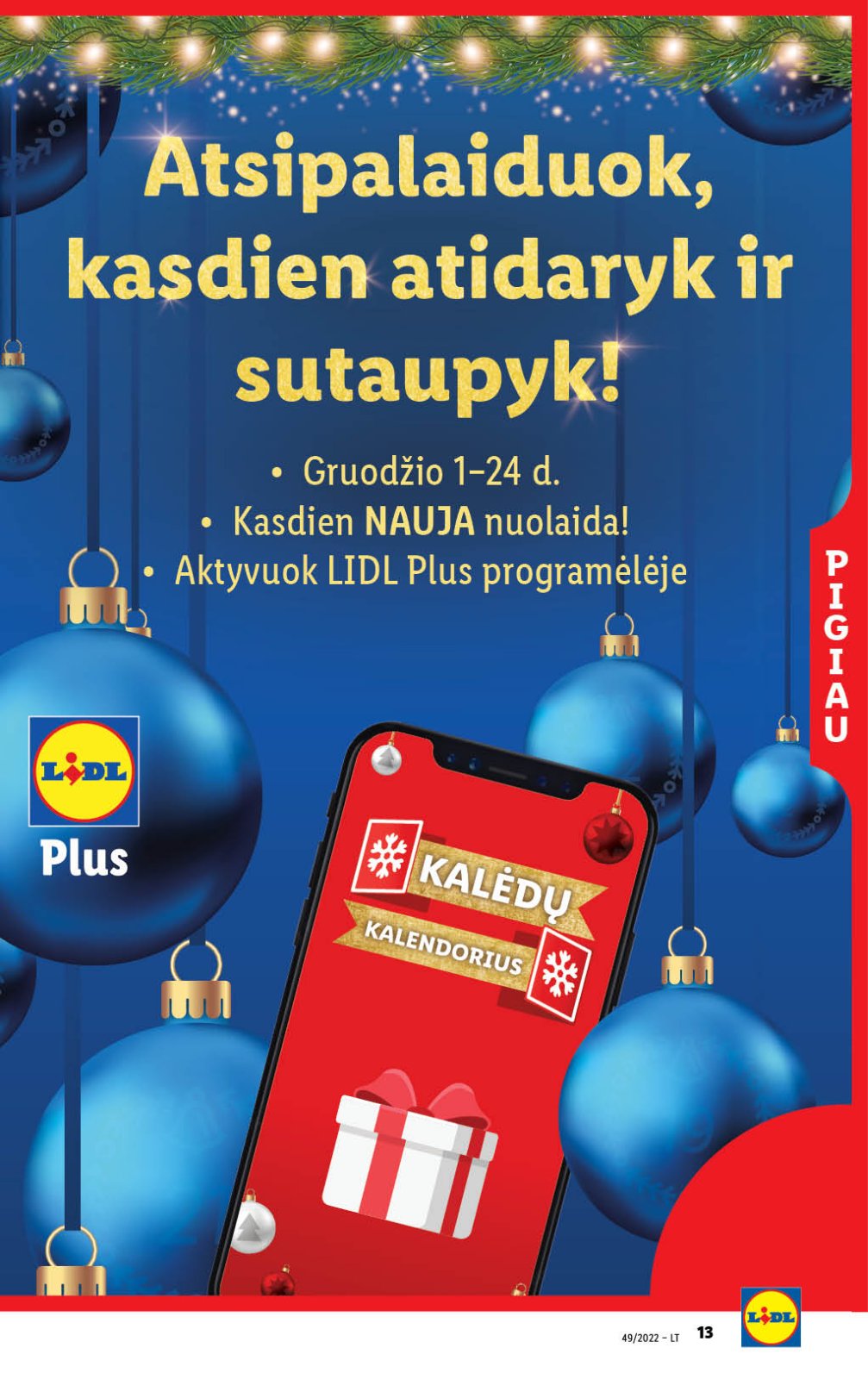 Lidl 'MAISTO PREKIŲ PASIŪLYMAI' 13 puslapis