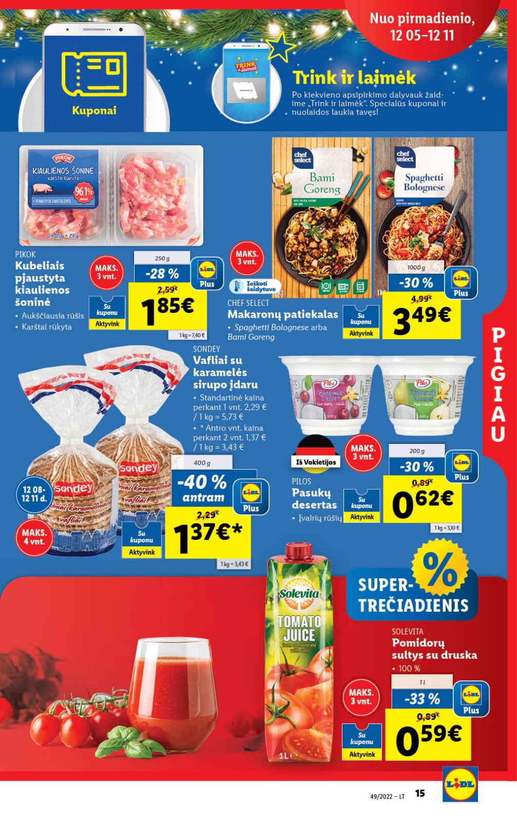 Lidl 'MAISTO PREKIŲ PASIŪLYMAI' 15 puslapis