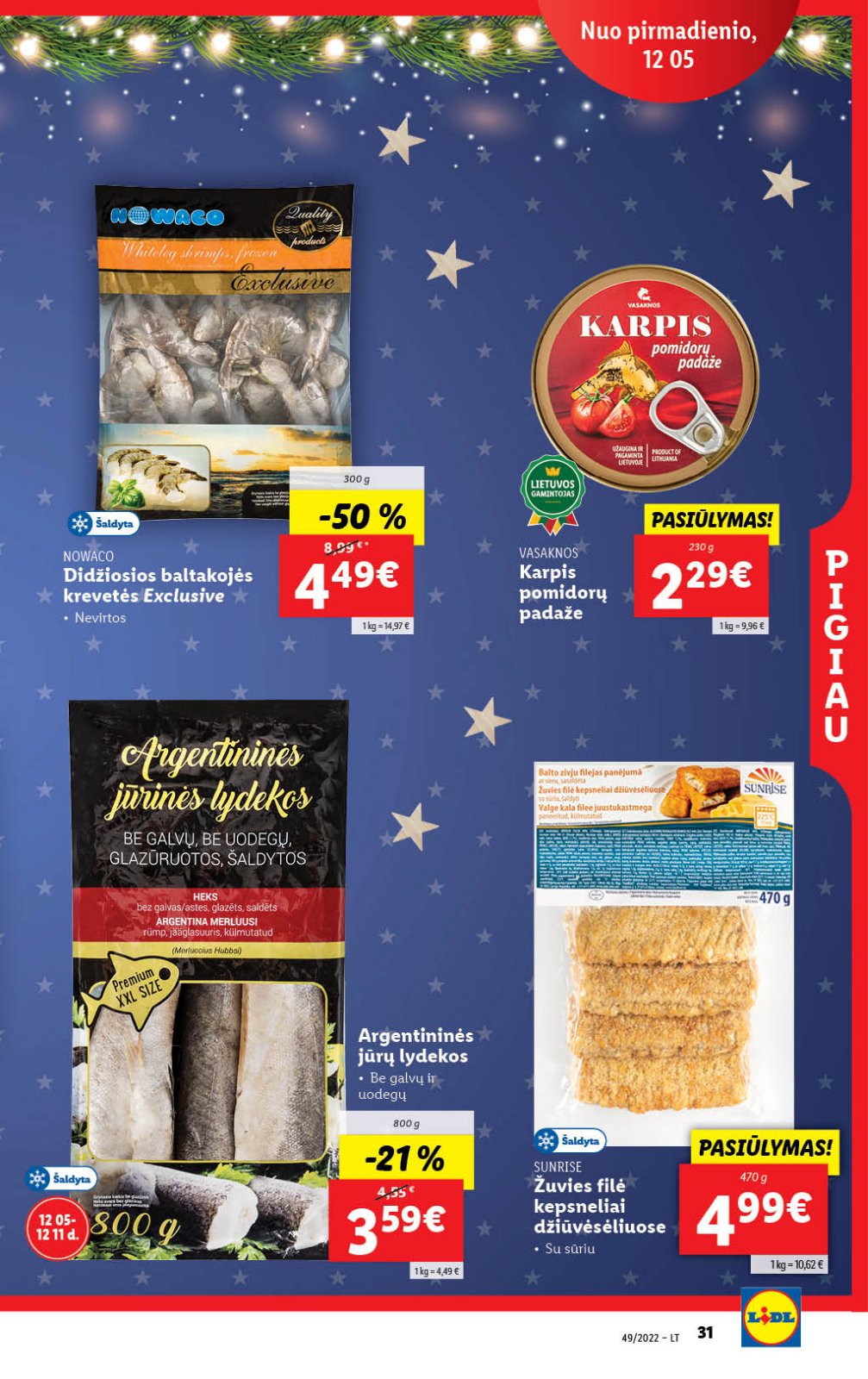 Lidl 'MAISTO PREKIŲ PASIŪLYMAI' 31 puslapis