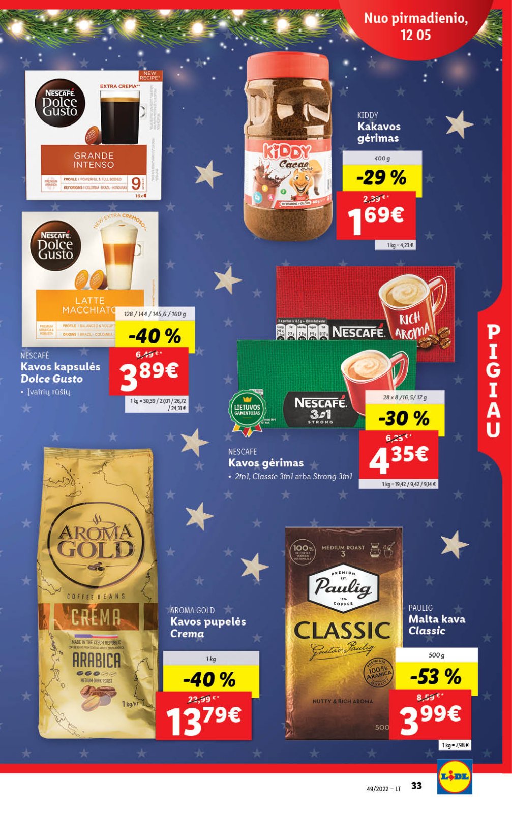 Lidl 'MAISTO PREKIŲ PASIŪLYMAI' 33 puslapis