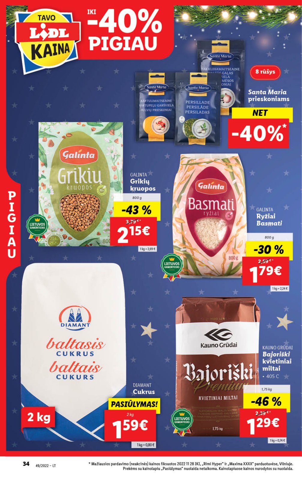 Lidl 'MAISTO PREKIŲ PASIŪLYMAI' 34 puslapis