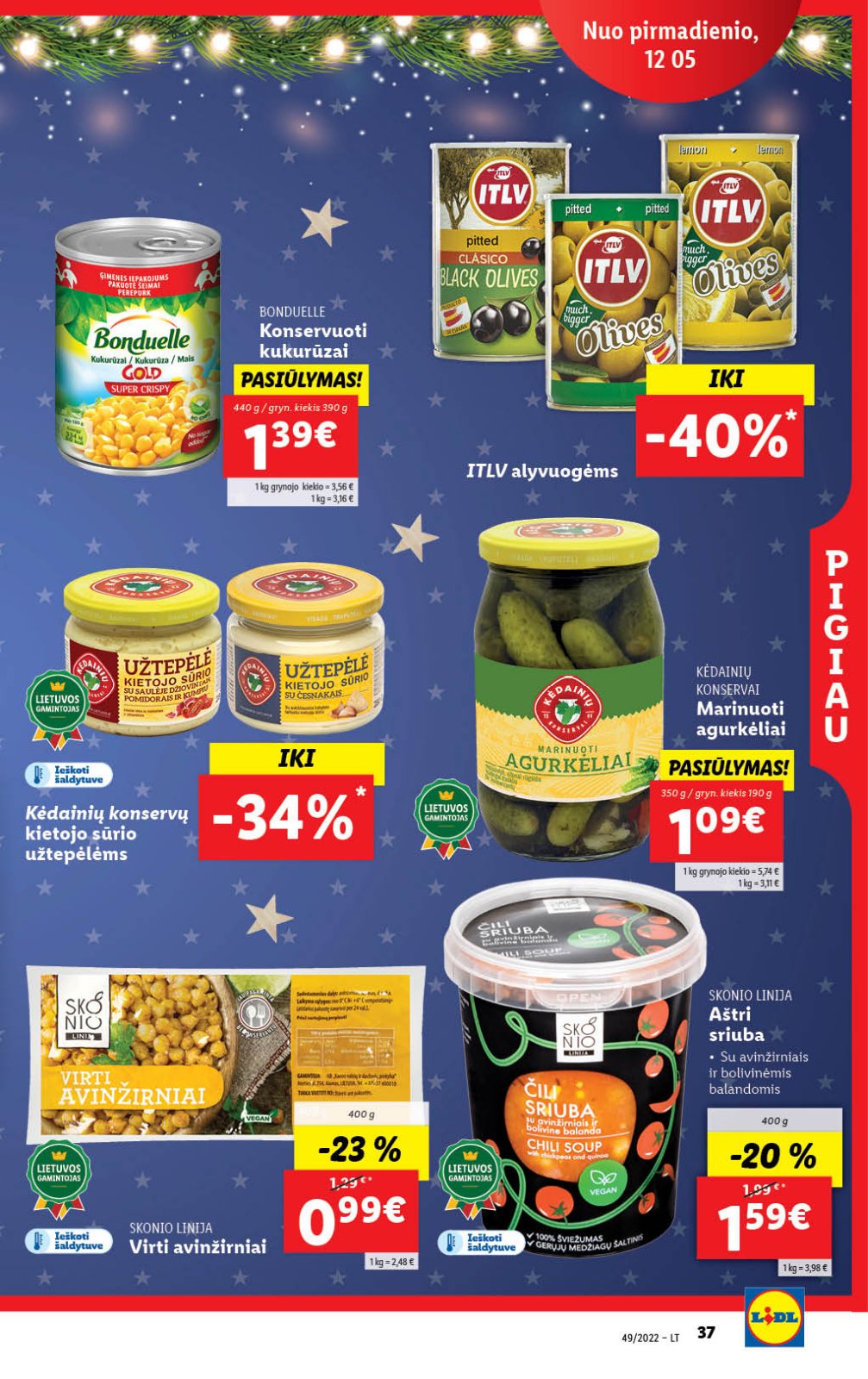 Lidl 'MAISTO PREKIŲ PASIŪLYMAI' 37 puslapis