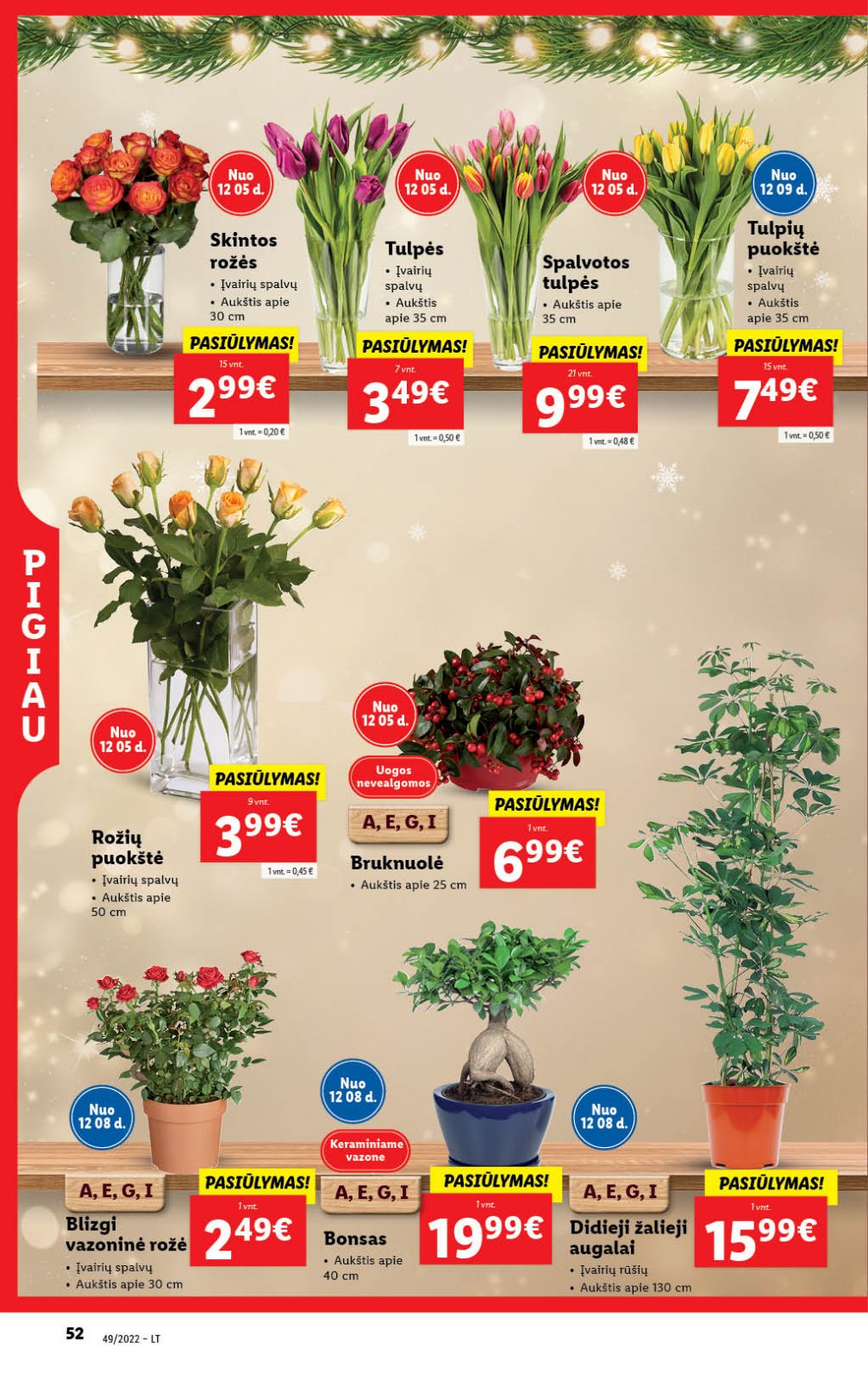 Lidl 'MAISTO PREKIŲ PASIŪLYMAI' 52 puslapis