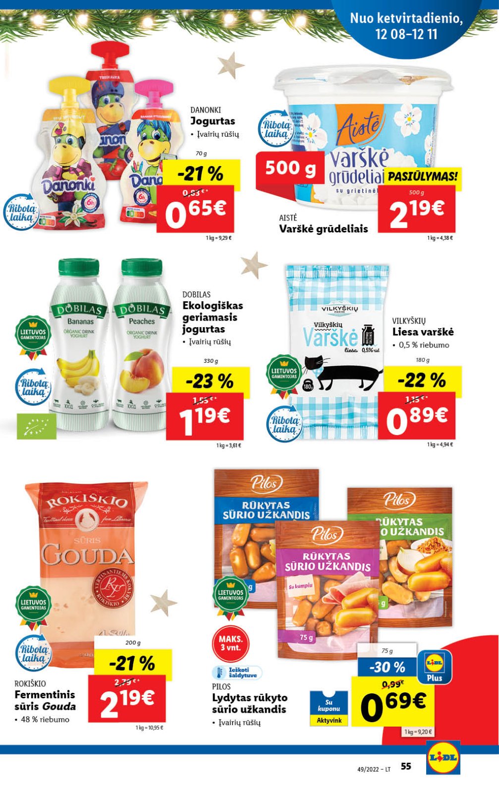 Lidl 'MAISTO PREKIŲ PASIŪLYMAI' 55 puslapis