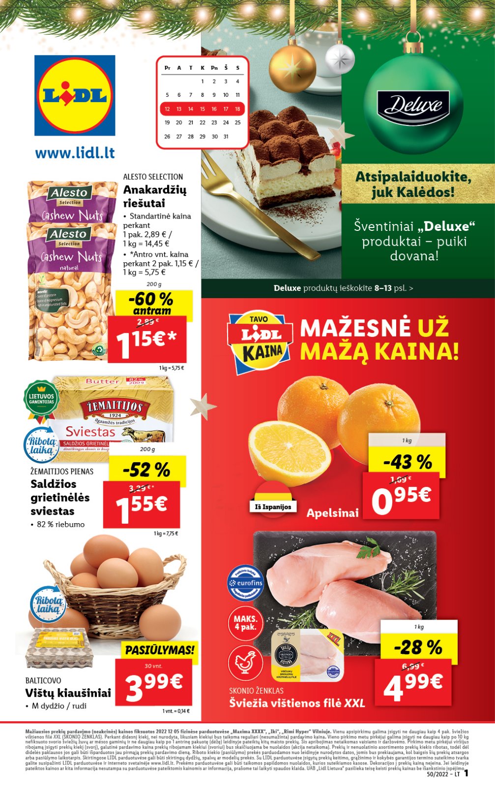 Lidl 'MAISTO PREKIŲ PASIŪLYMAI' 1 puslapis