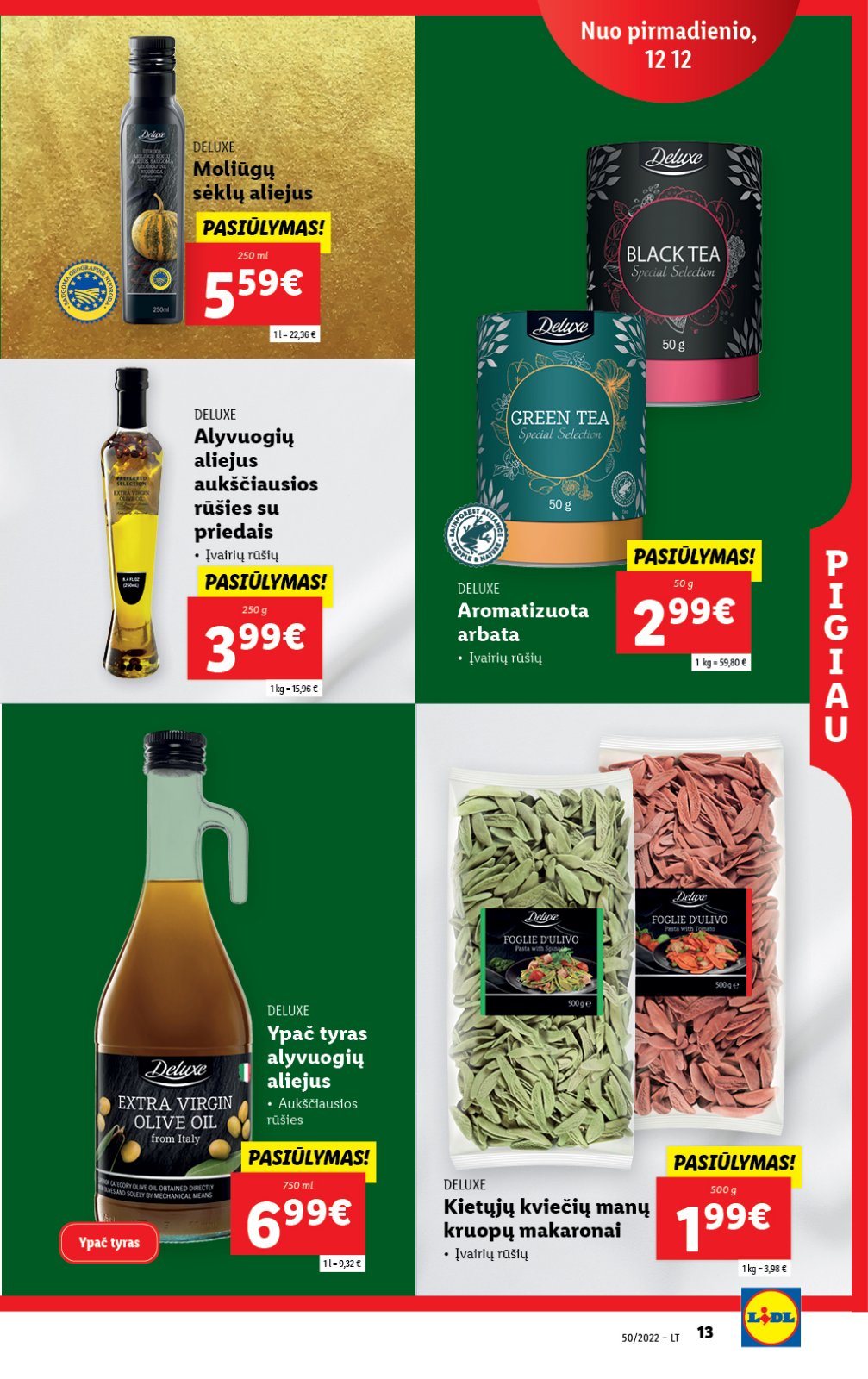Lidl 'MAISTO PREKIŲ PASIŪLYMAI' 13 puslapis