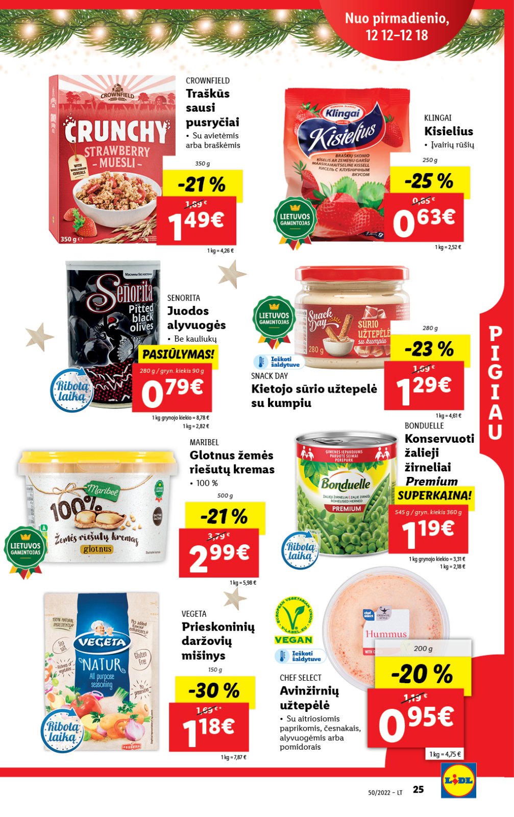 Lidl 'MAISTO PREKIŲ PASIŪLYMAI' 25 puslapis