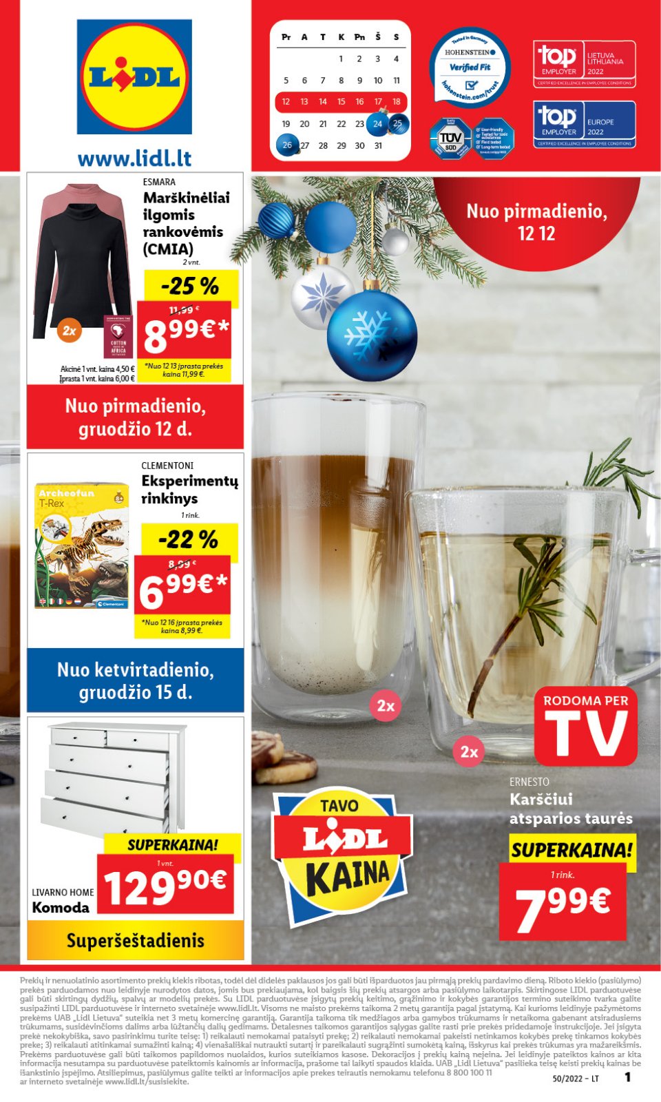 Lidl 'NE MAISTO PREKIŲ PASIŪLYMAI' 1 puslapis
