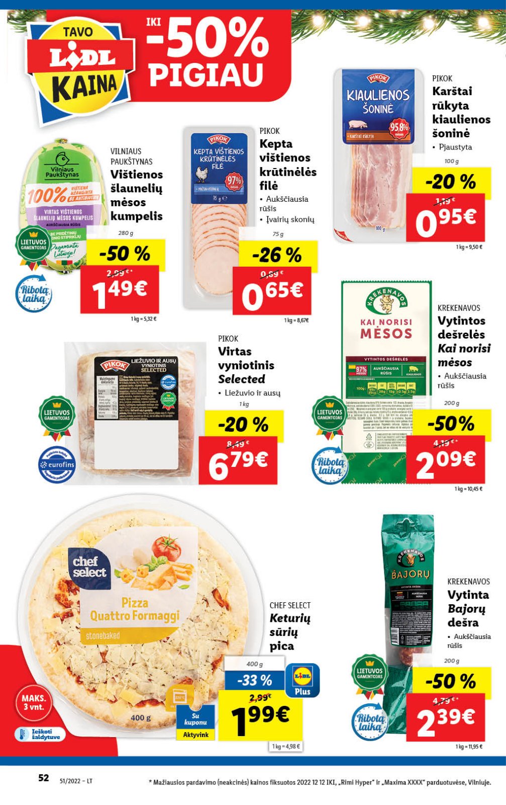 Lidl 'MAISTO PREKIŲ PASIŪLYMAI' 52 puslapis
