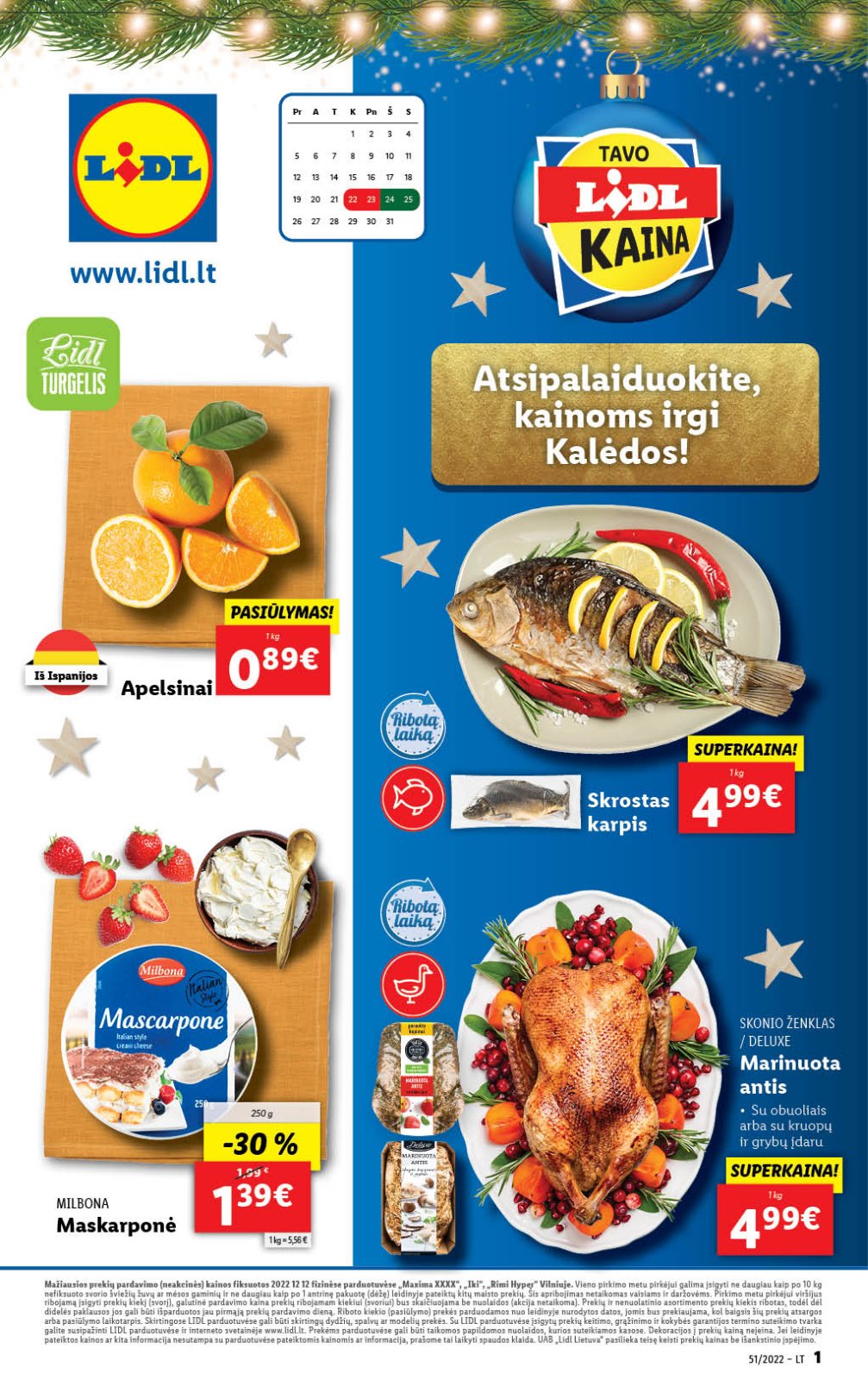 Lidl 'MAISTO PREKIŲ PASIŪLYMAI' 1 puslapis