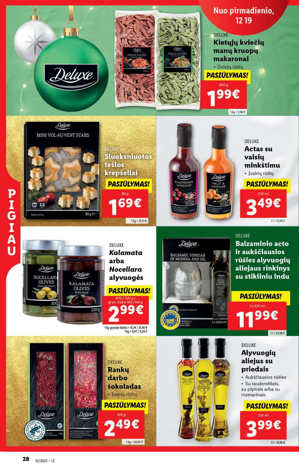 Lidl 'MAISTO PREKIŲ PASIŪLYMAI' 28 puslapis