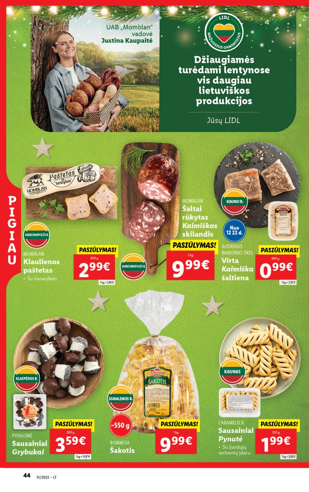 Lidl 'MAISTO PREKIŲ PASIŪLYMAI' 44 puslapis