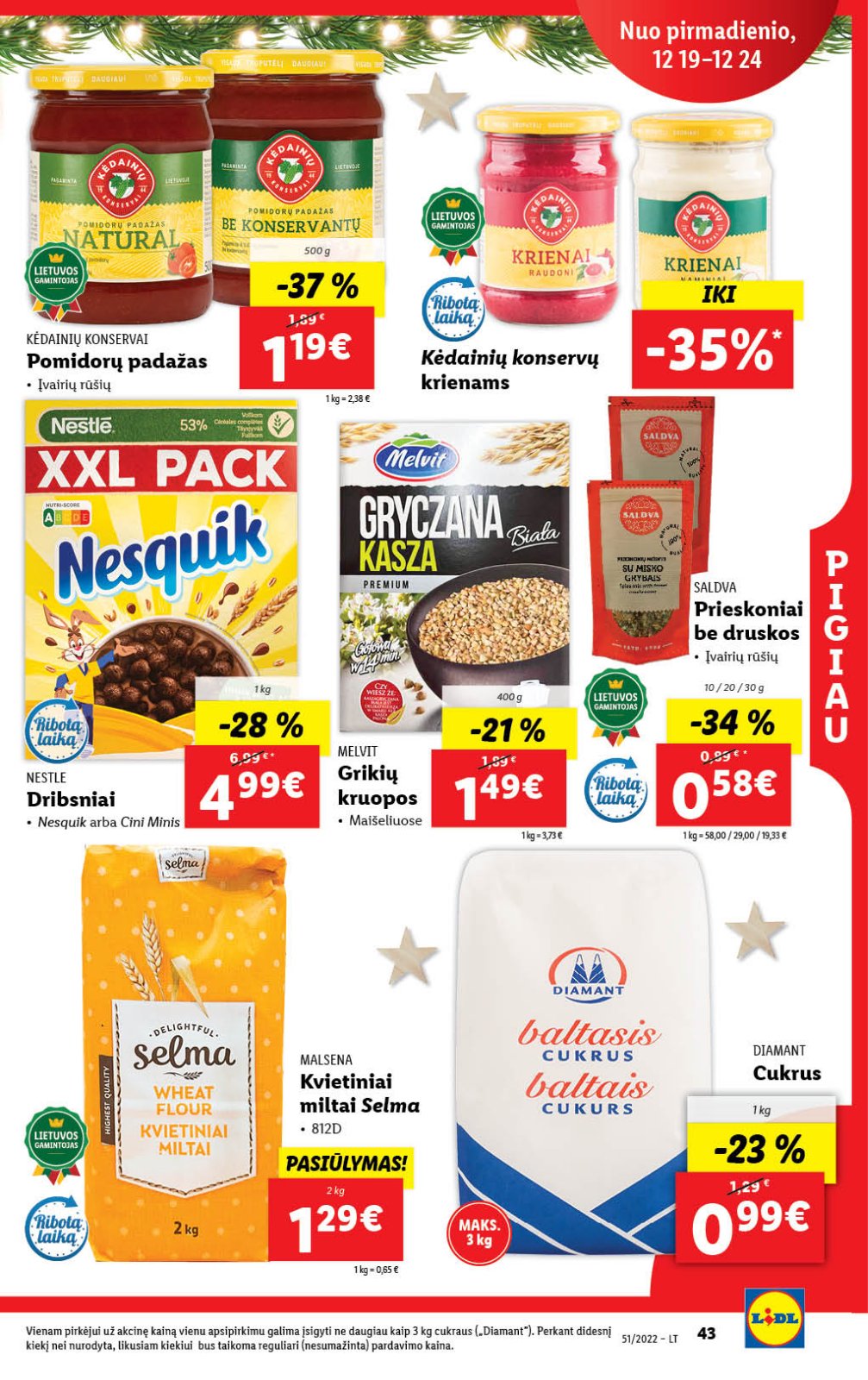 Lidl 'MAISTO PREKIŲ PASIŪLYMAI' 43 puslapis