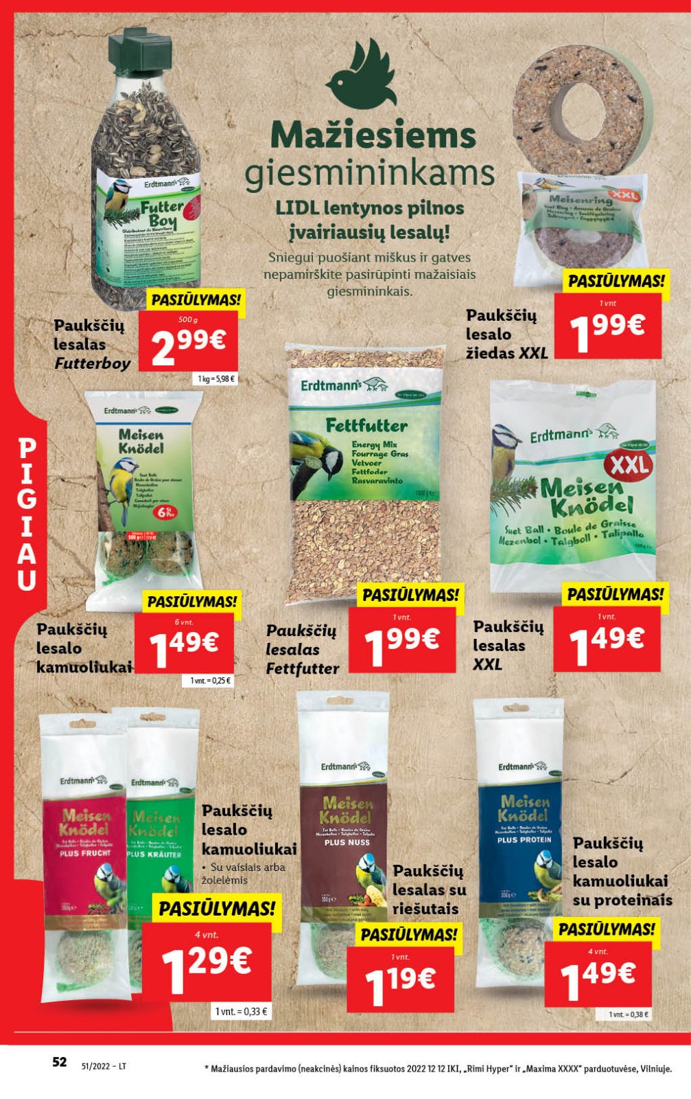 Lidl 'MAISTO PREKIŲ PASIŪLYMAI' 52 puslapis