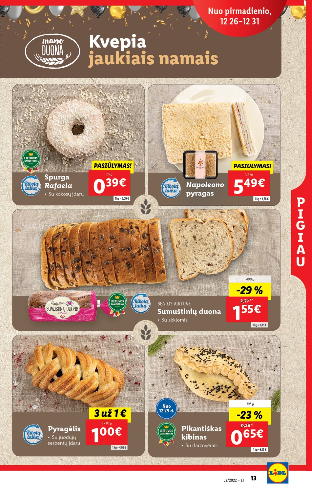 Lidl 'MAISTO PREKIŲ PASIŪLYMAI' 13 puslapis