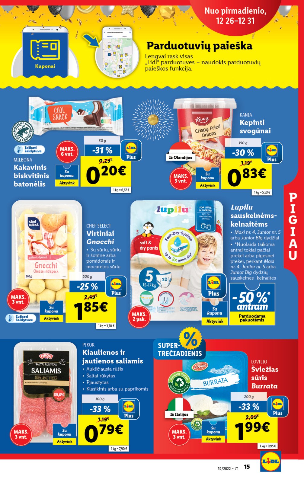 Lidl 'MAISTO PREKIŲ PASIŪLYMAI' 15 puslapis