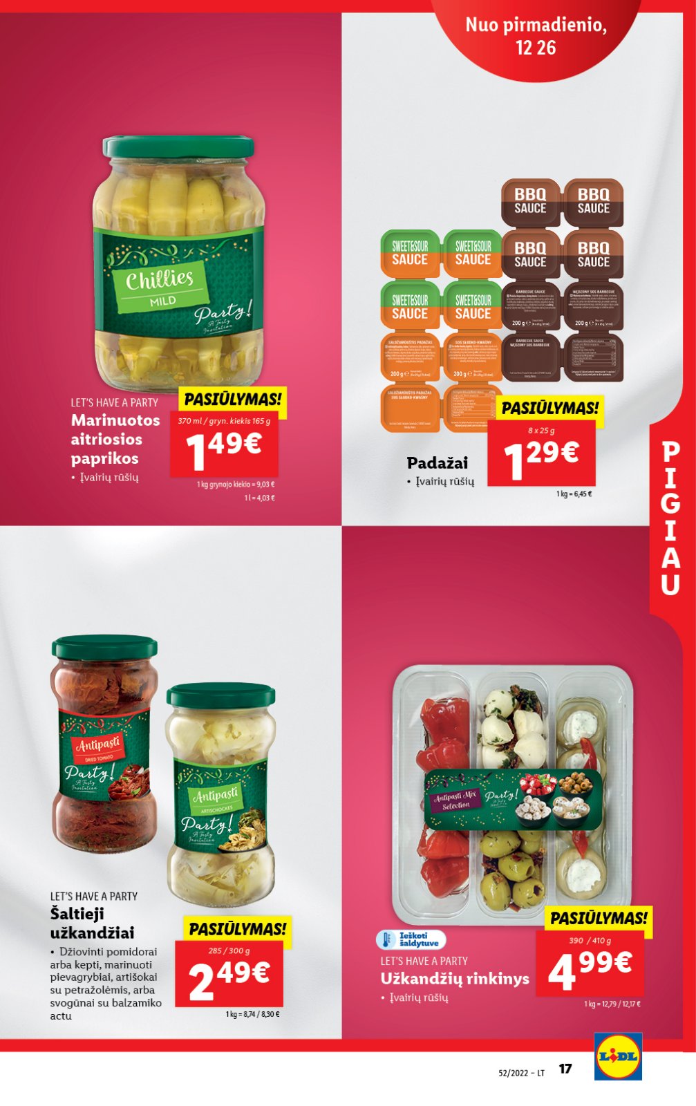 Lidl 'MAISTO PREKIŲ PASIŪLYMAI' 17 puslapis