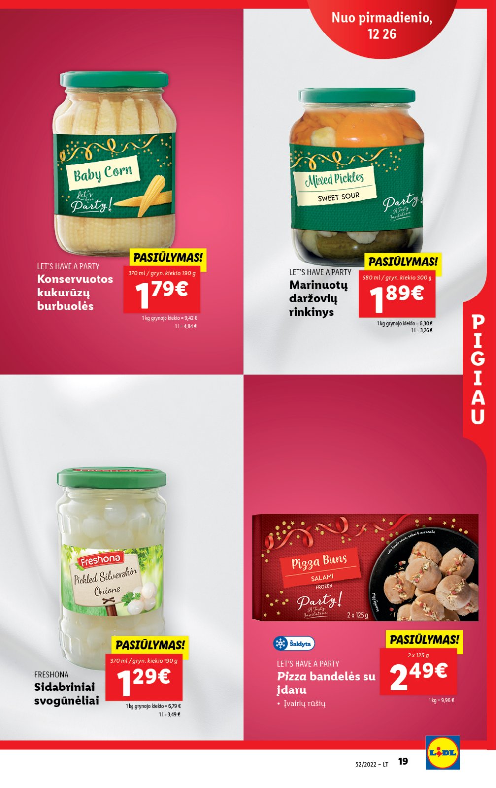 Lidl 'MAISTO PREKIŲ PASIŪLYMAI' 19 puslapis
