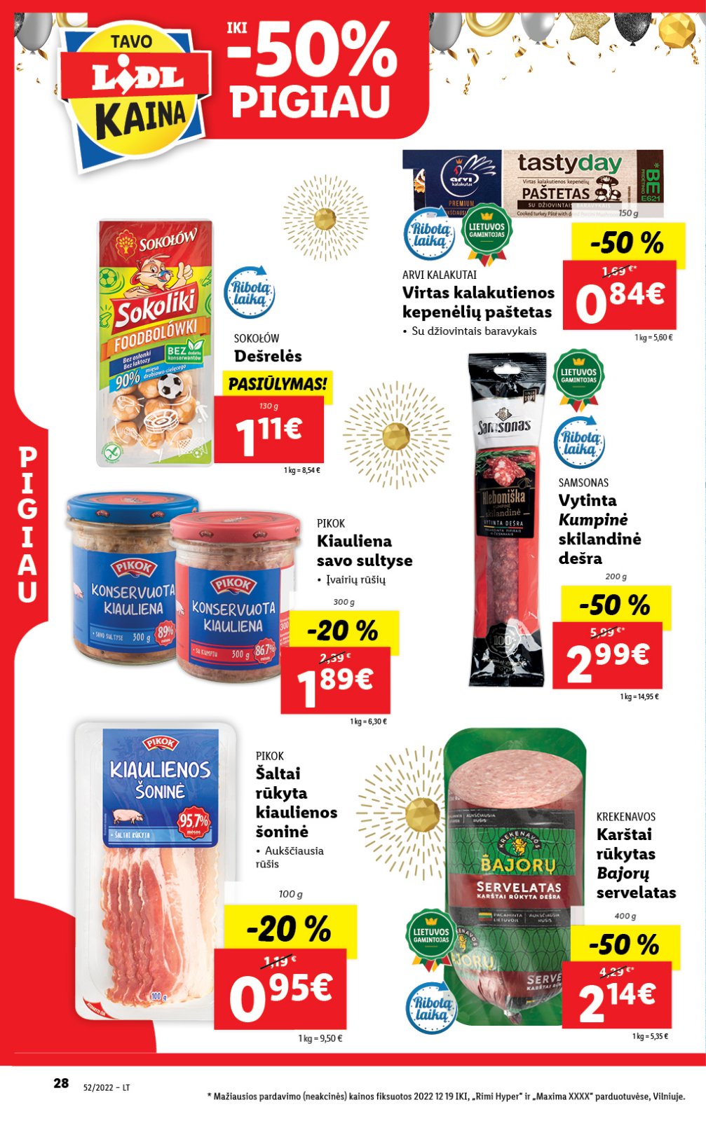 Lidl 'MAISTO PREKIŲ PASIŪLYMAI' 28 puslapis