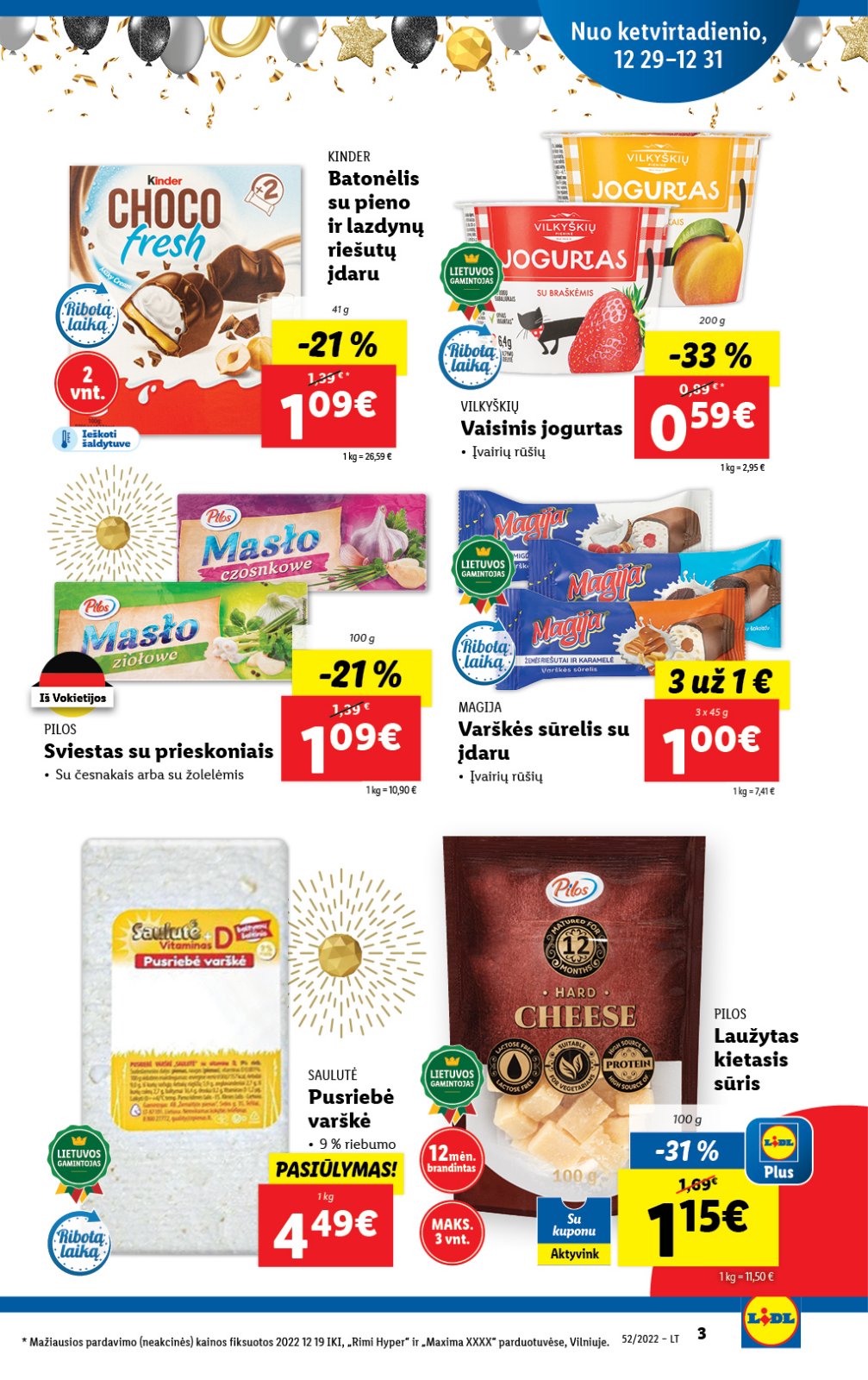 Lidl 'MAISTO PREKIŲ PASIŪLYMAI' 3 puslapis