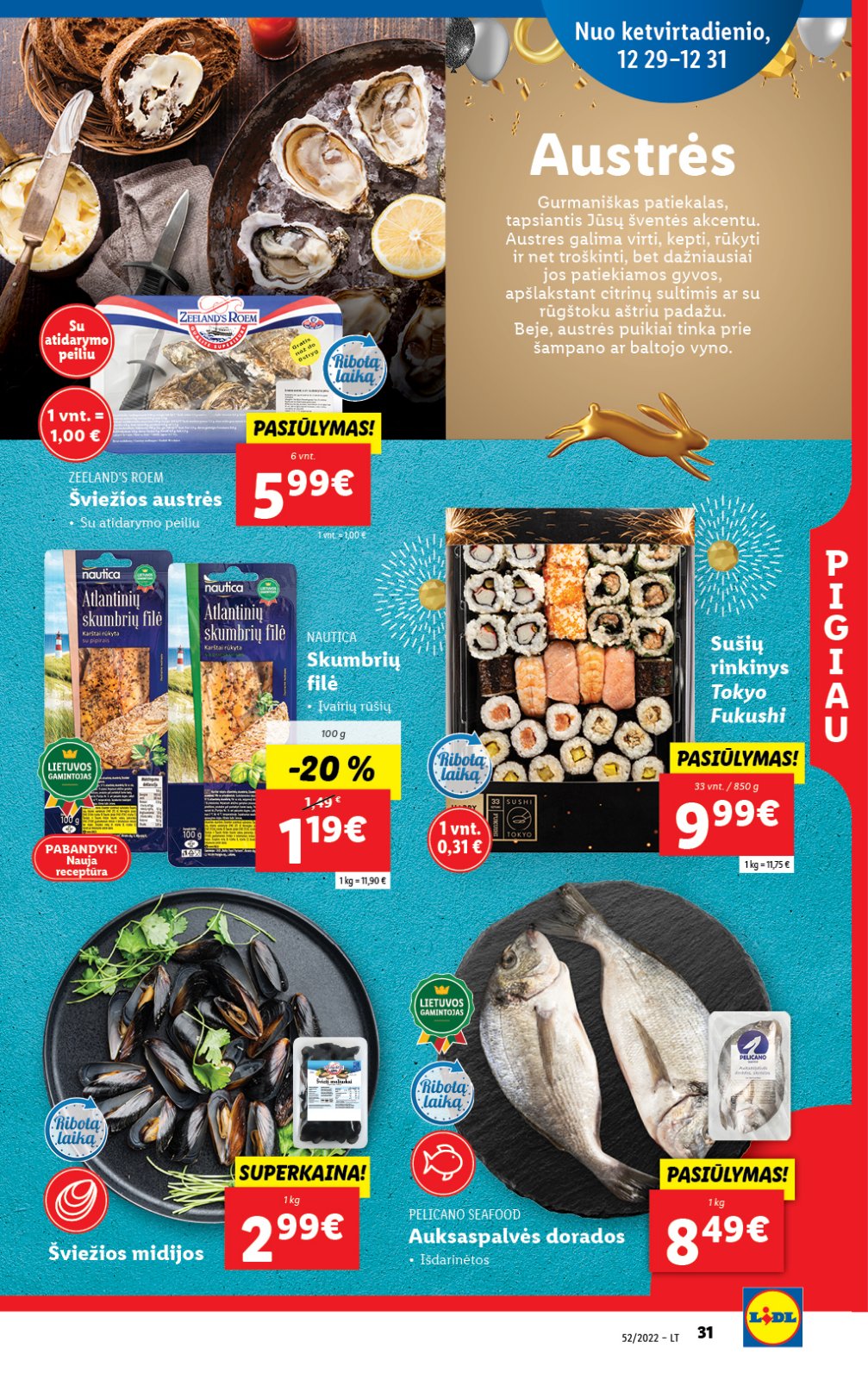 Lidl 'MAISTO PREKIŲ PASIŪLYMAI' 31 puslapis
