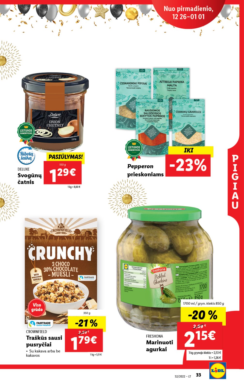 Lidl 'MAISTO PREKIŲ PASIŪLYMAI' 33 puslapis