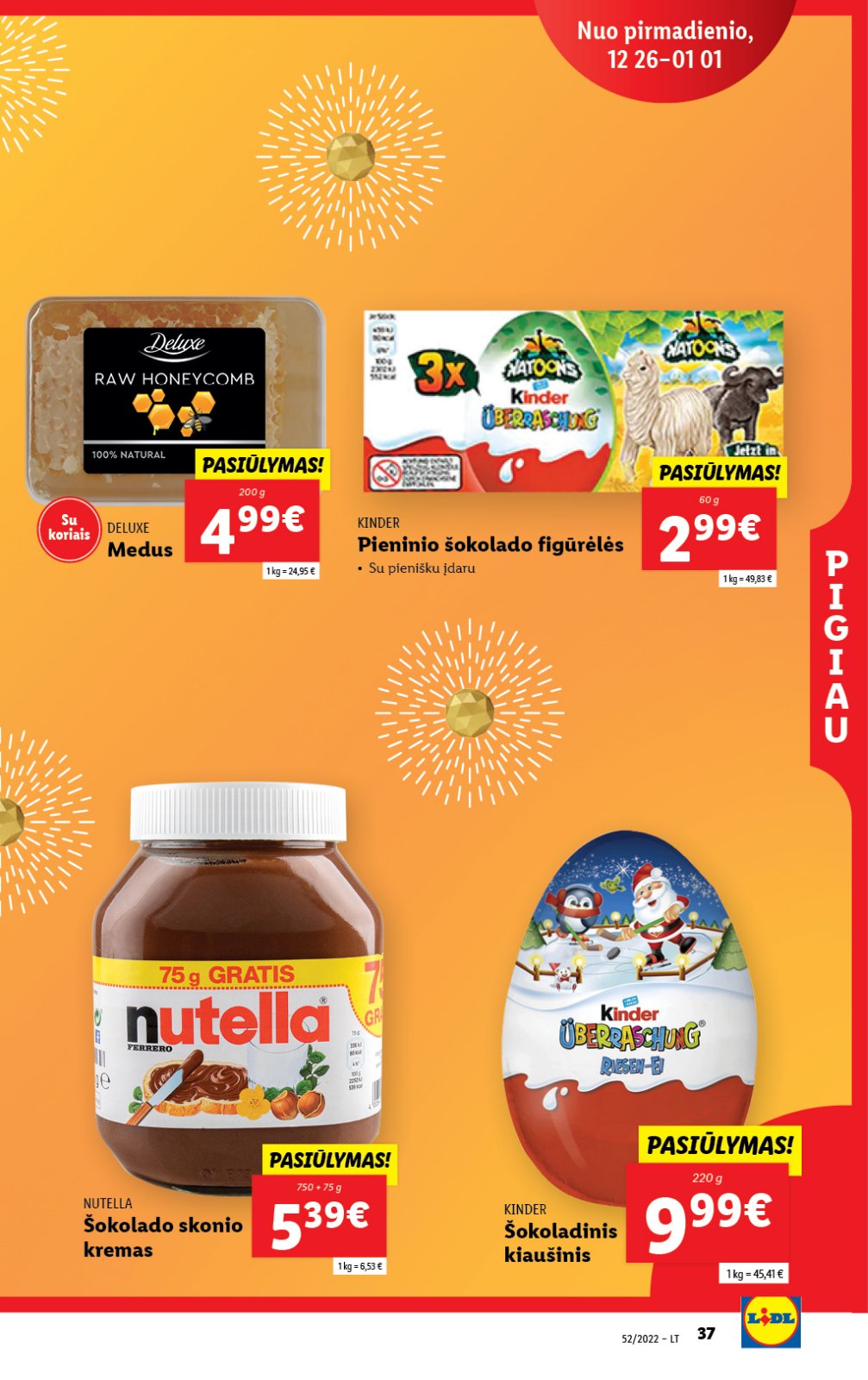 Lidl 'MAISTO PREKIŲ PASIŪLYMAI' 37 puslapis