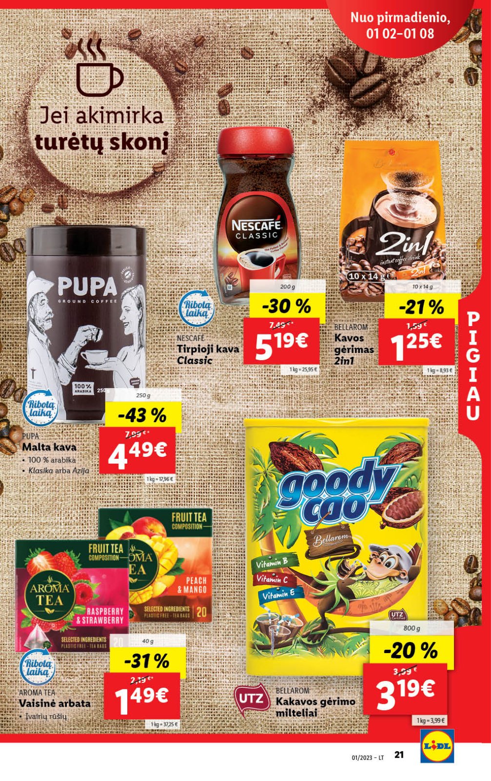 Lidl 'MAISTO PREKIŲ PASIŪLYMAI' 21 puslapis
