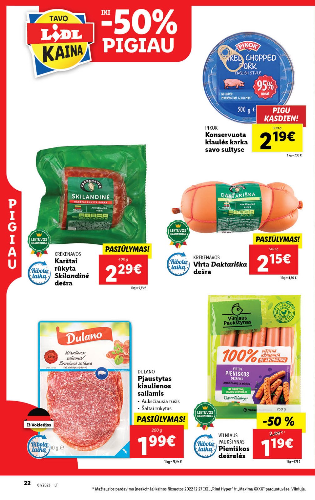 Lidl 'MAISTO PREKIŲ PASIŪLYMAI' 22 puslapis