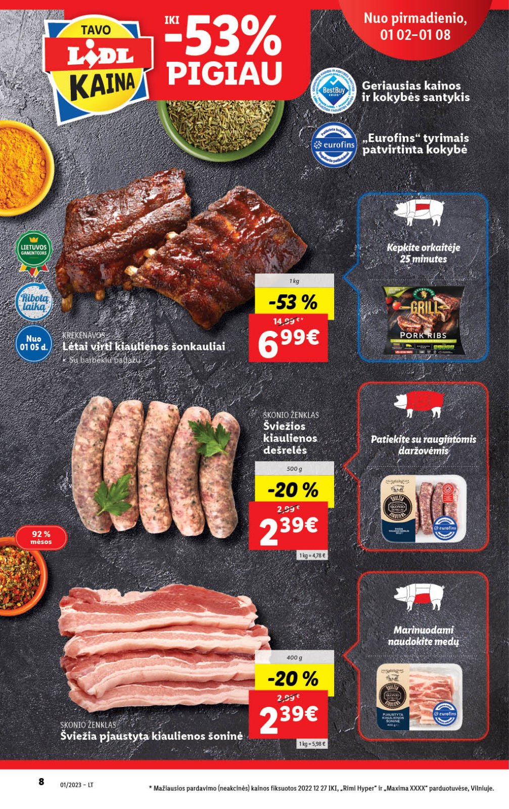 Lidl 'MAISTO PREKIŲ PASIŪLYMAI' 8 puslapis