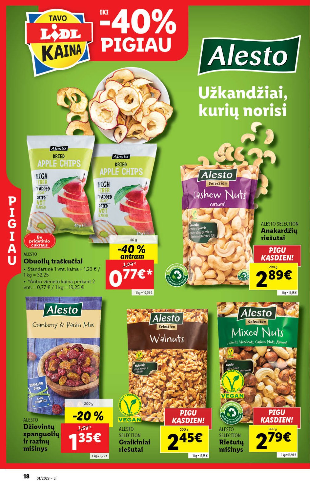 Lidl 'MAISTO PREKIŲ PASIŪLYMAI' 18 puslapis
