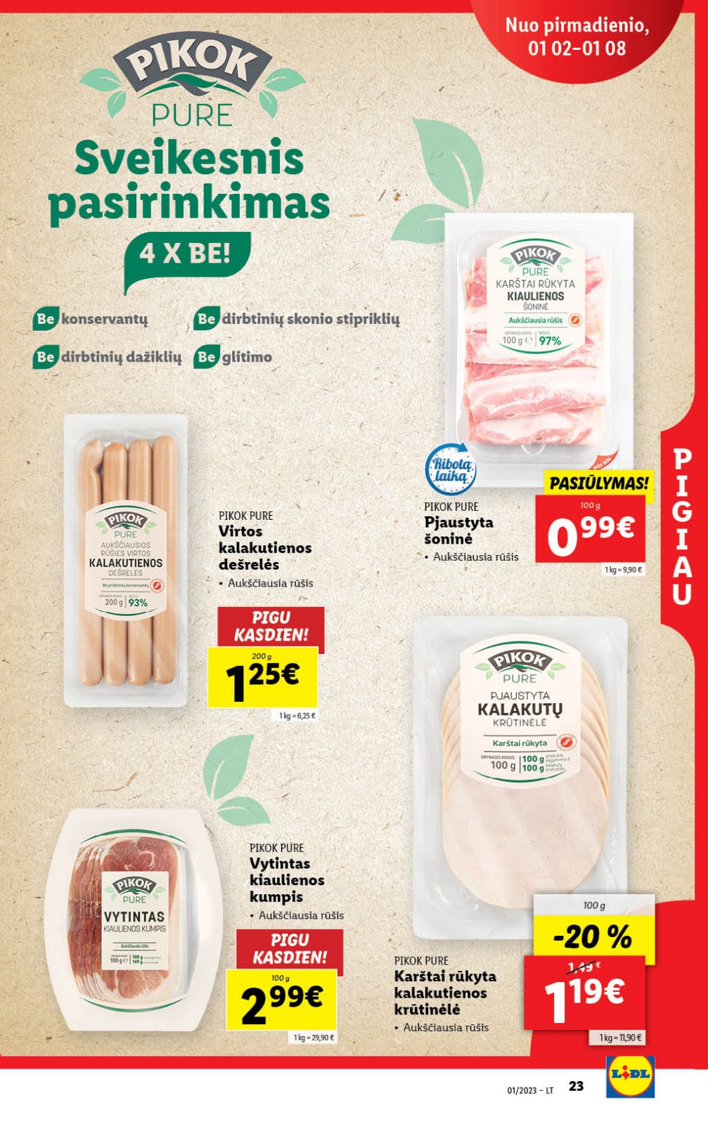Lidl 'MAISTO PREKIŲ PASIŪLYMAI' 23 puslapis