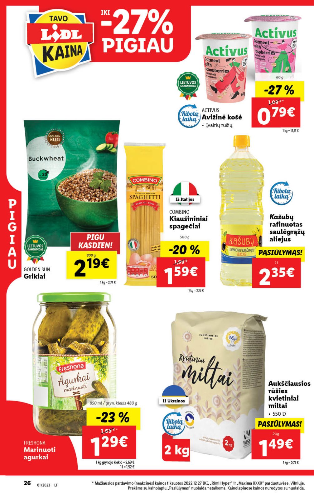 Lidl 'MAISTO PREKIŲ PASIŪLYMAI' 26 puslapis