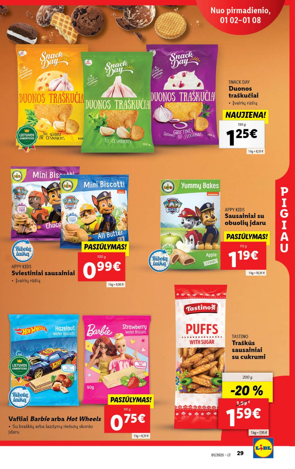 Lidl 'MAISTO PREKIŲ PASIŪLYMAI' 29 puslapis