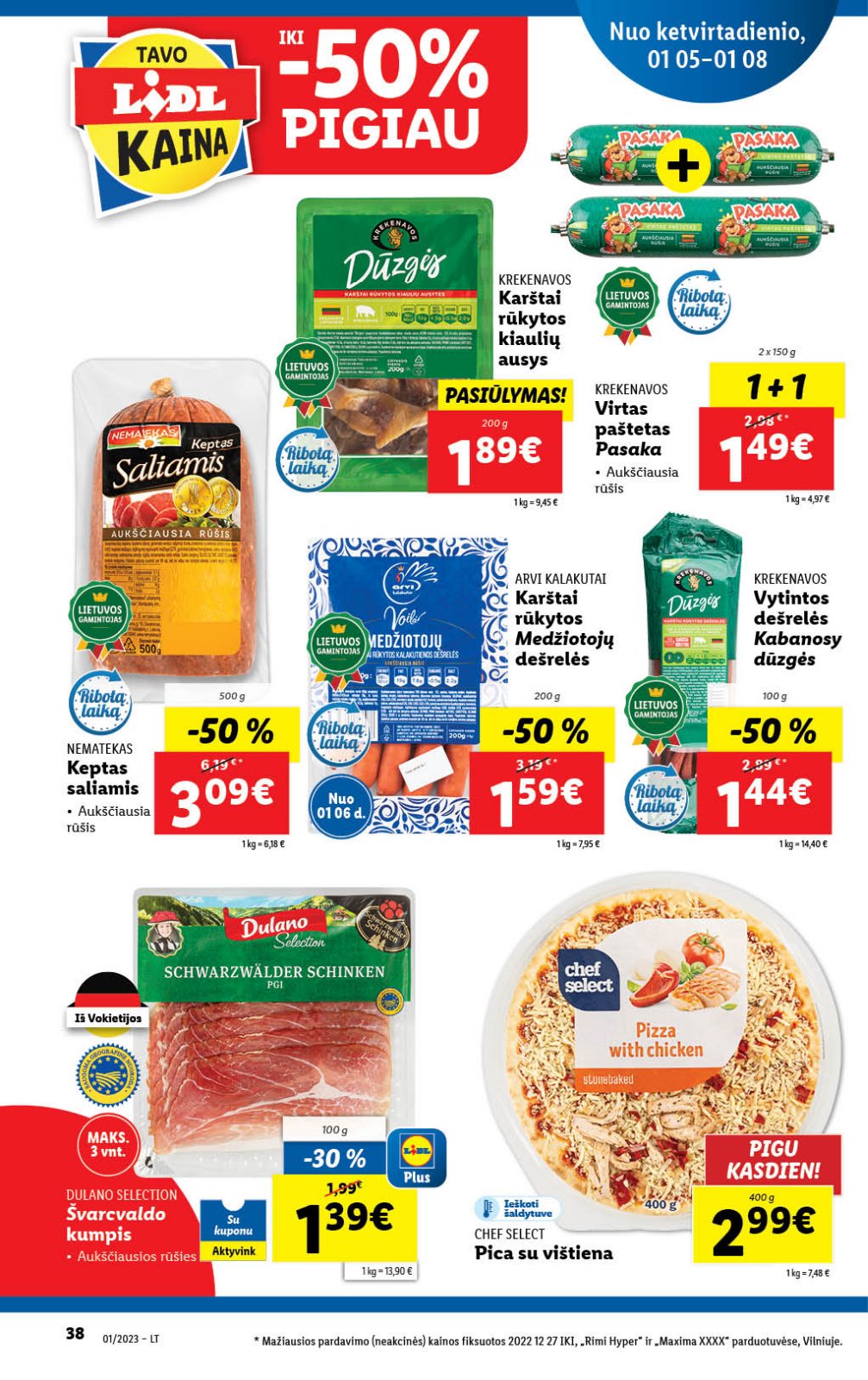 Lidl 'MAISTO PREKIŲ PASIŪLYMAI' 38 puslapis