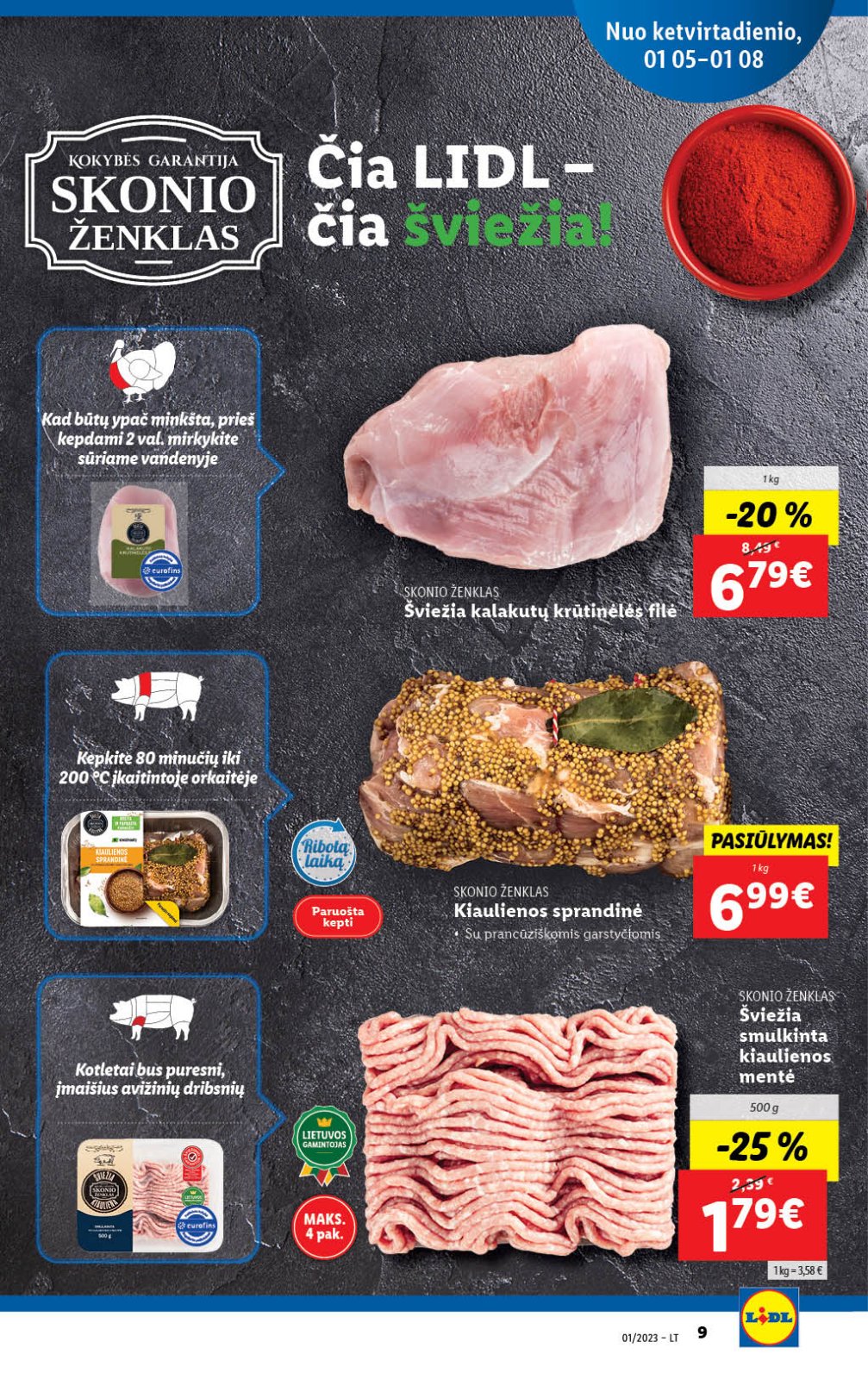 Lidl 'MAISTO PREKIŲ PASIŪLYMAI' 9 puslapis