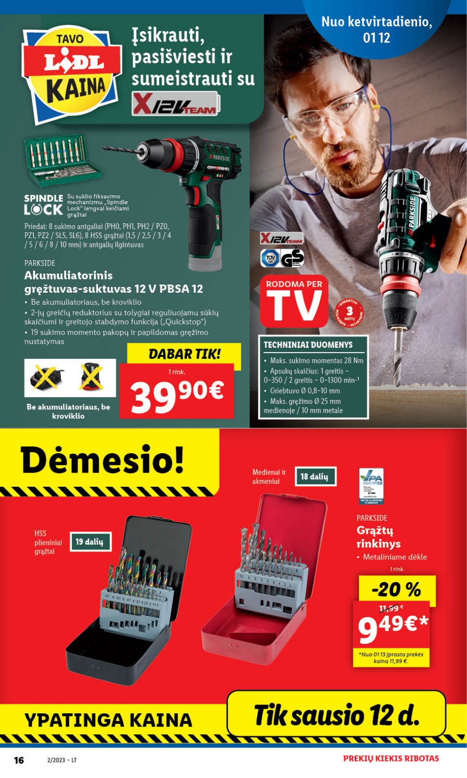 Lidl 'NE MAISTO PREKIŲ PASIŪLYMAI' 16 puslapis