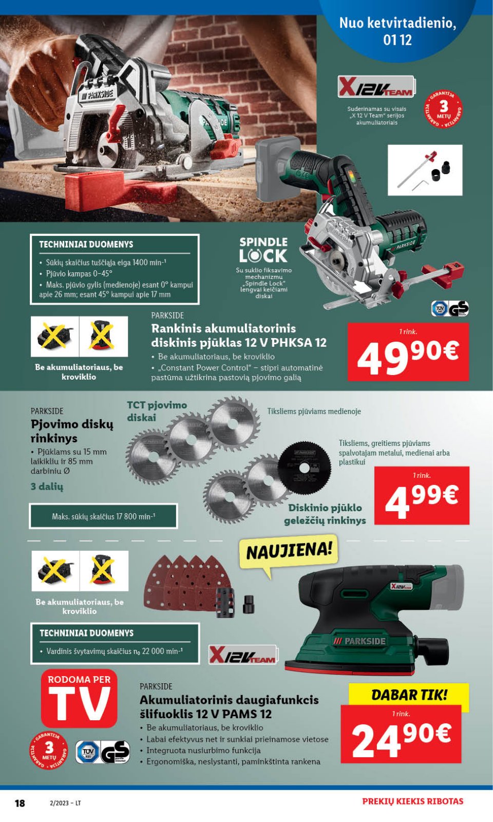 Lidl 'NE MAISTO PREKIŲ PASIŪLYMAI' 18 puslapis