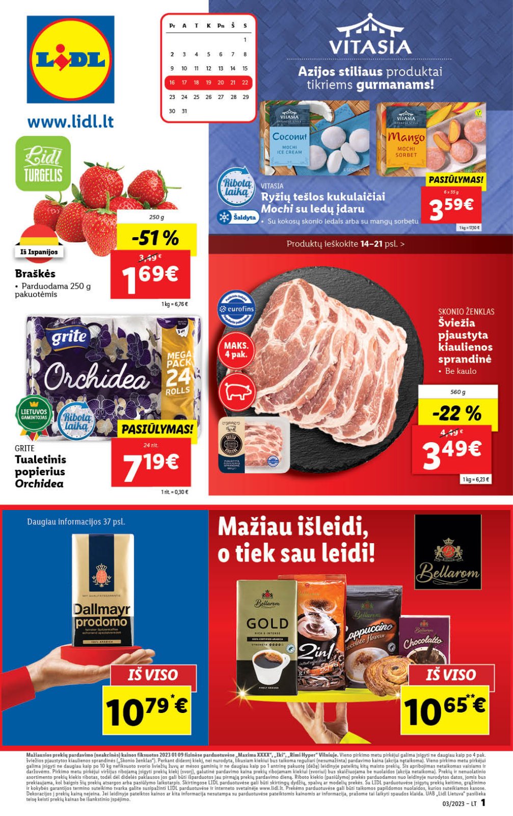 Lidl 'MAISTO PREKIŲ PASIŪLYMAI' 1 puslapis