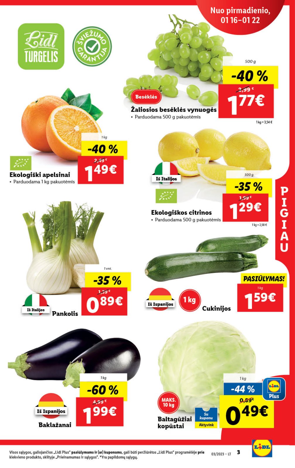 Lidl 'MAISTO PREKIŲ PASIŪLYMAI' 3 puslapis