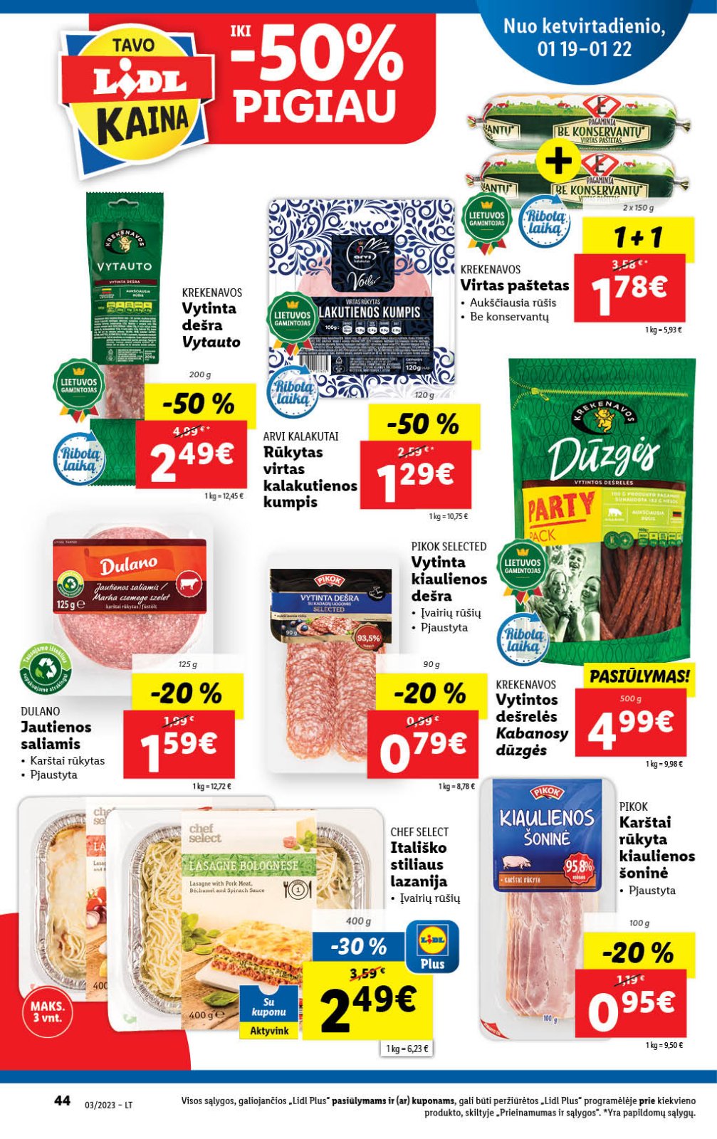 Lidl 'MAISTO PREKIŲ PASIŪLYMAI' 44 puslapis