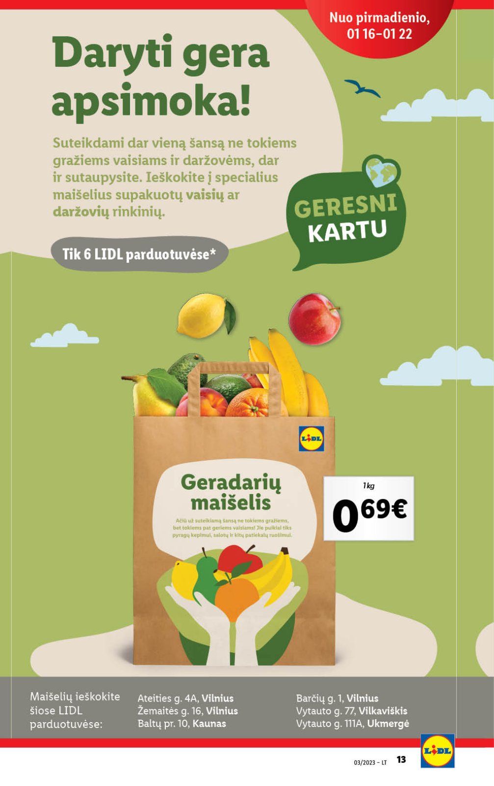 Lidl 'MAISTO PREKIŲ PASIŪLYMAI' 13 puslapis