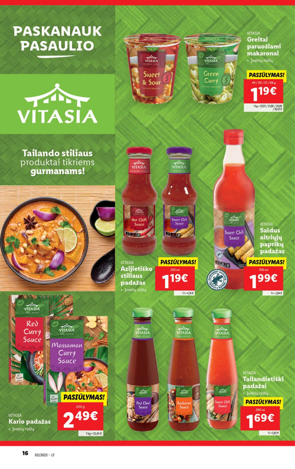 Lidl 'MAISTO PREKIŲ PASIŪLYMAI' 16 puslapis