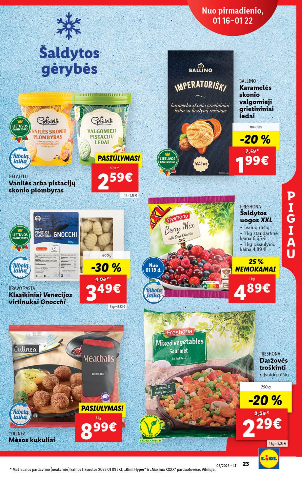 Lidl 'MAISTO PREKIŲ PASIŪLYMAI' 23 puslapis