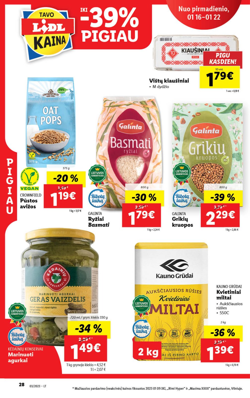 Lidl 'MAISTO PREKIŲ PASIŪLYMAI' 28 puslapis